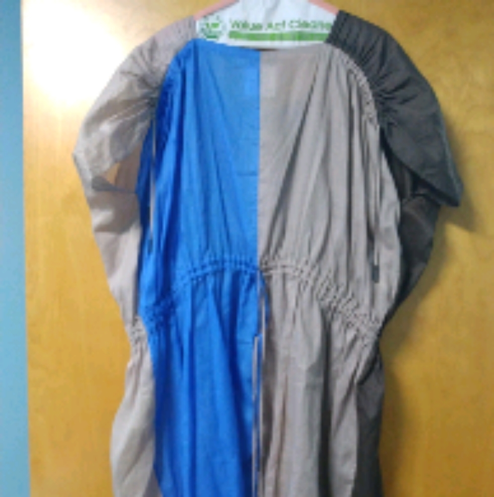 Jil Sander Color Block Drawstring 100% Cotton Dre… - image 2